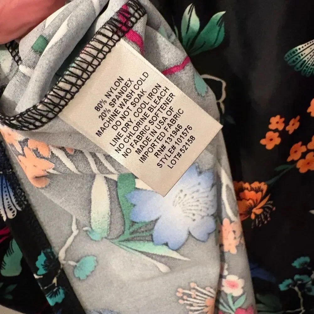 Jude Connally Black Floral Menagerie V Neck Mini Dress XL NEW - Picture 8 of 8